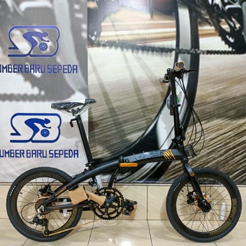 SEPEDA LIPAT ELEMENT Z8 BLACK PANTHER 8 SPEED 20 INCH