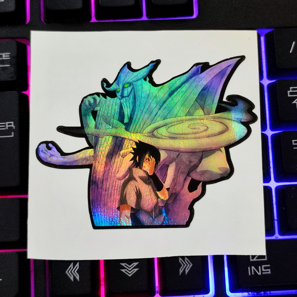 STICKER STIKER HOLOGRAM ANIME -NARUTO- SASUKE - STIKER LAPTOP