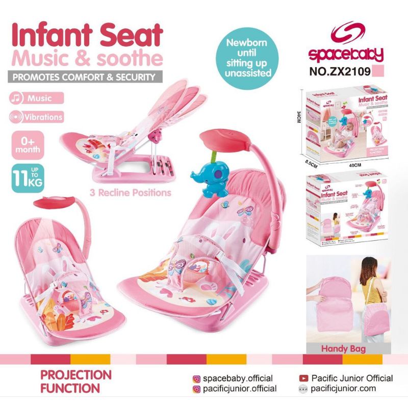 space baby infant seat music &amp; soothe