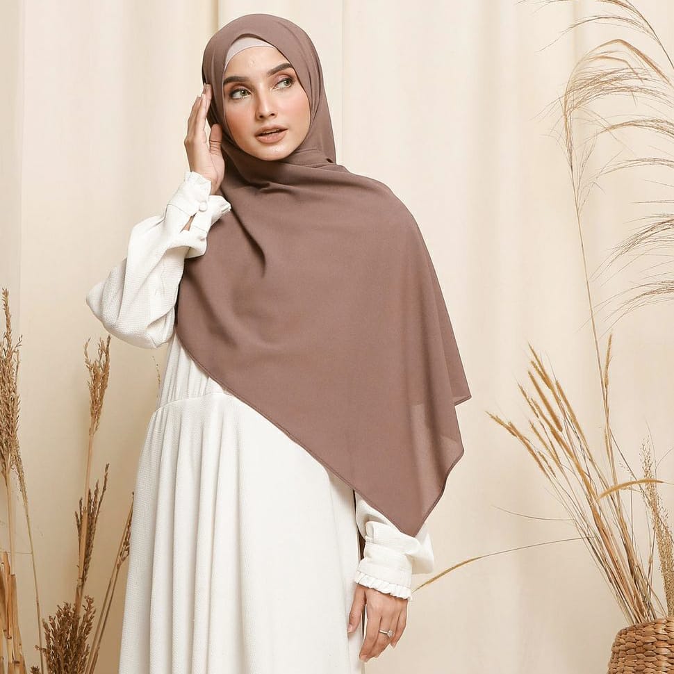 Pashmina Diamond 180x75 II Hijab Pashmina II Jilbab II Kerudung II Pashmina Sabyan-COFFEE