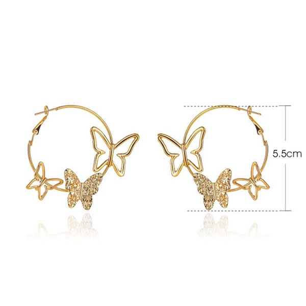 anting kupu kupu three butterfly earrings (3f4) jan279