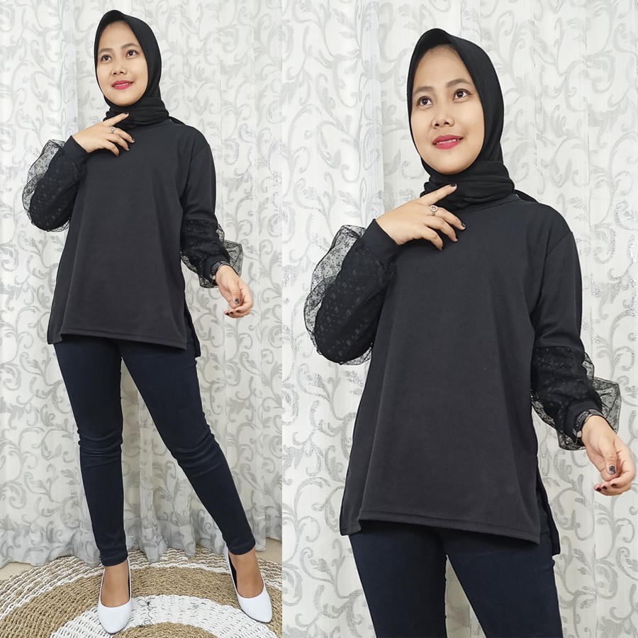 FATASYA TOP HITAM CARLINA FASHION