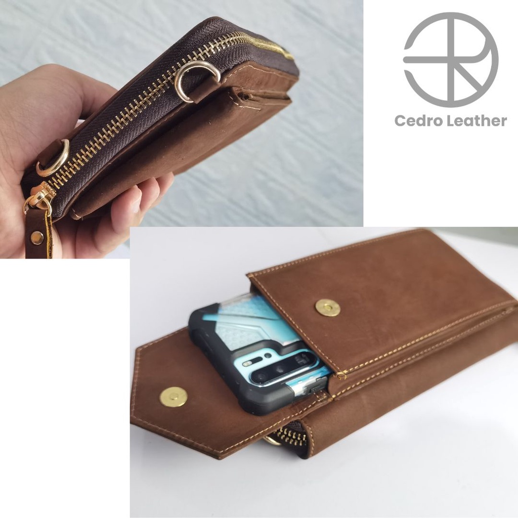 Cedro Leather Dompet Selempang Kulit asli Original