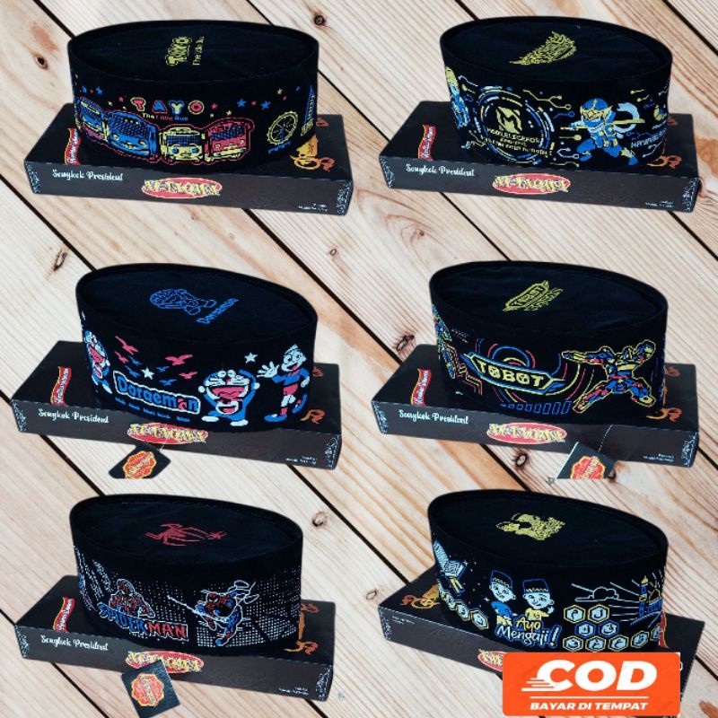 PECI KOPIAH SONGKOK ANAK KARAKTER AT-TAQWA 3/9/TERMURAH