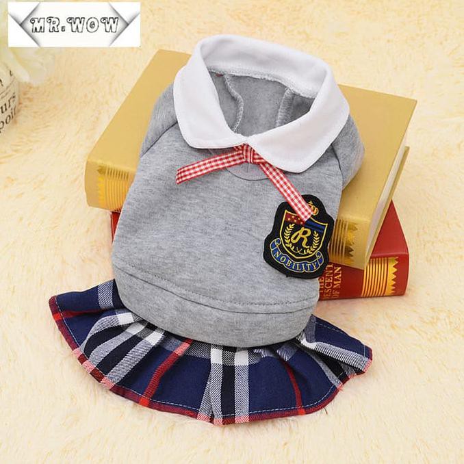 Baju seragam sekolah jepang anjing & kucing /Baju hewan