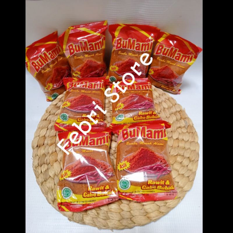 

CABE BUBUK SERBAGUNA MERK BUMAMI GILING KASAR/HALUS FRESH PACK 40 GRAM