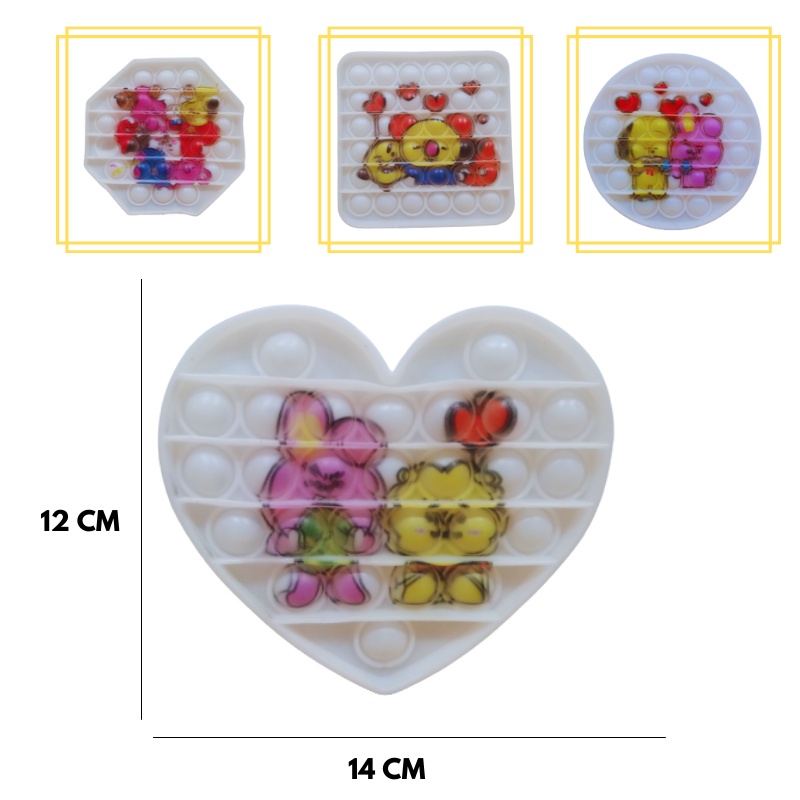 (LC) Pop It Rainbow Paddle Pop-LOVE PUTIH