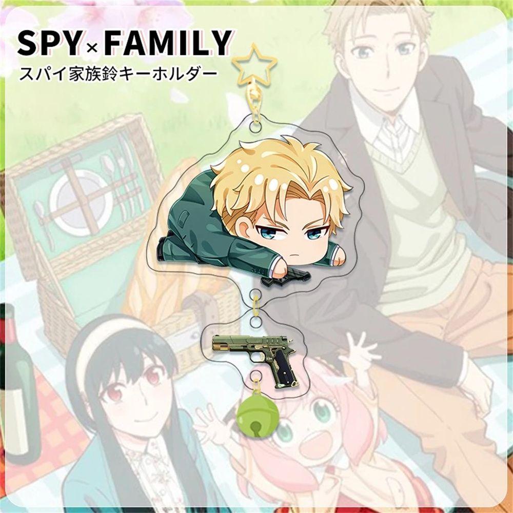 LANFY Interior Accessories Keychain Cartoon Acrylic Keychain SPY X FAMILY Women Men Key Rings Key Holder Anime Jewelry Anya Cosplay Yor Forger