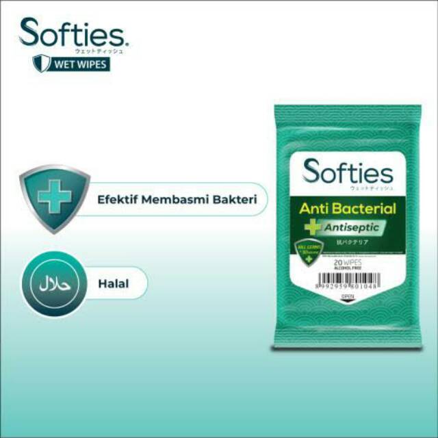 Tisu Basah Softies Antibacteri Antiseptik