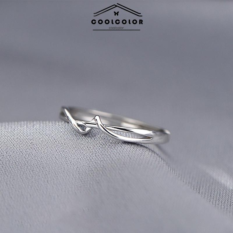 COD Cincin Garis Sederhana Cincin Geometris Wanita Cincin Lembut Terbuka Cincin Jari Telunjuk Pacar- cl