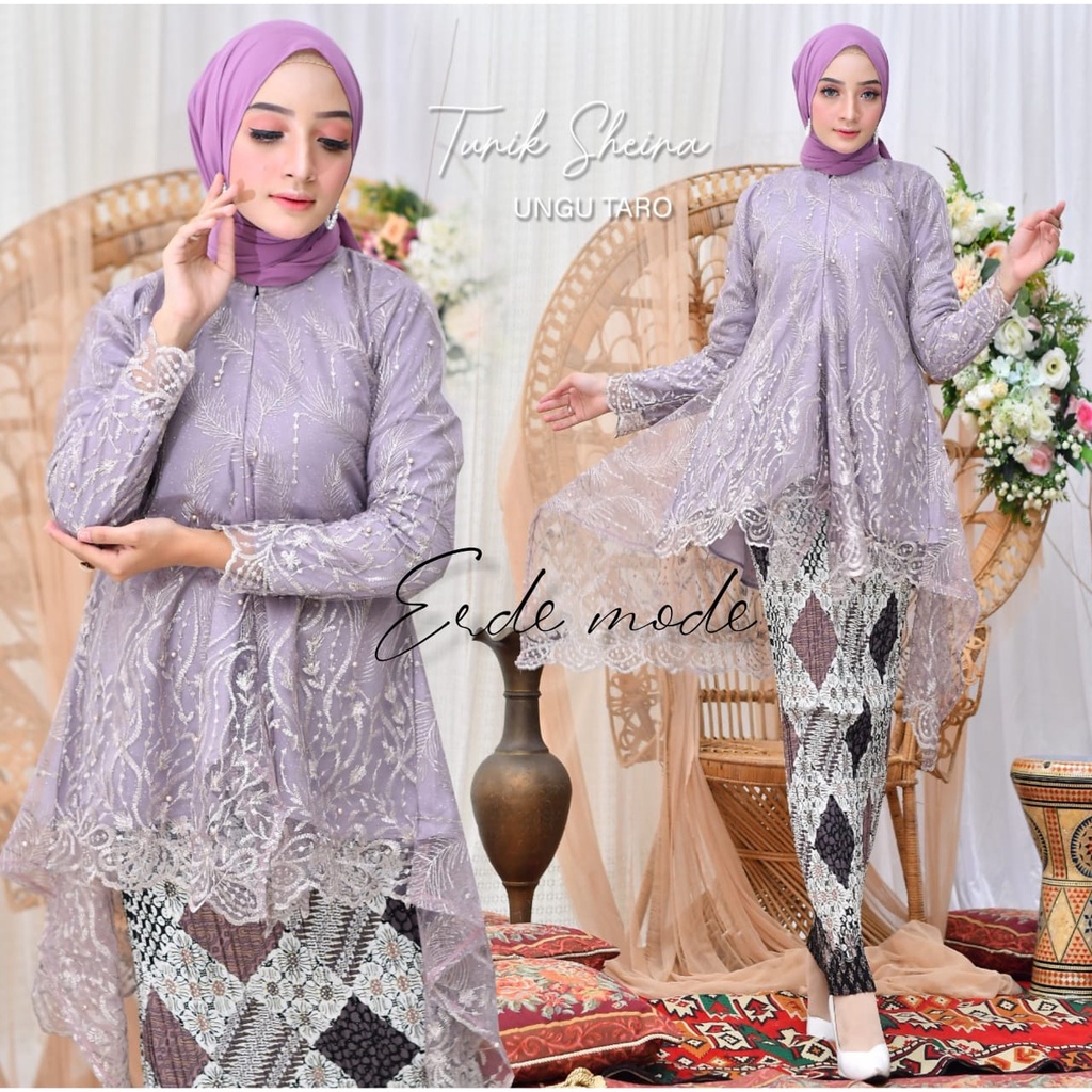 Kebaya stelan tunik azalea Tille/tunik tile busui/Kebaya Modern/Setelan Kebaya Brokat/Kebaya Couple/Kebaya Terbaru/kebaya wisuda