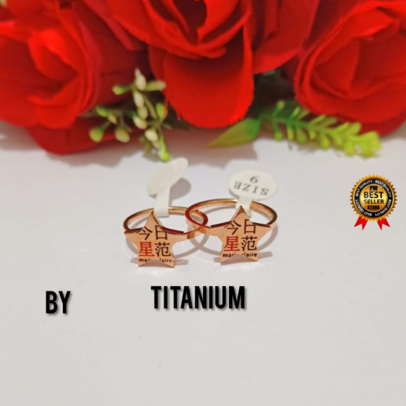 CINCIN COUPLE TITANIUM CINCIN PRIA WANITA LAPIS EMAS 22 K MEWAH