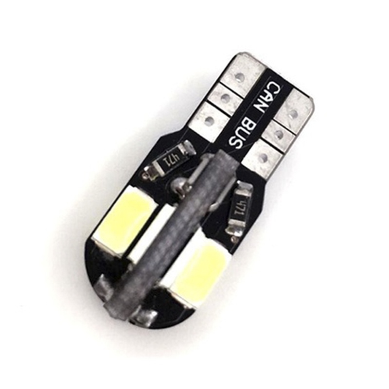 10pcs Lampu Wedge Samping Mobil Canbus T10 194 168 W5W 5730 8 LED SMD Warna Putih