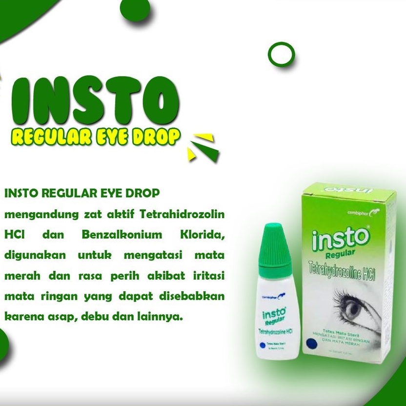 Insto Obat Tetes Mata Reguler 7,5 Ml / Tetes Mata Insto / Obat Mata Merah Murah