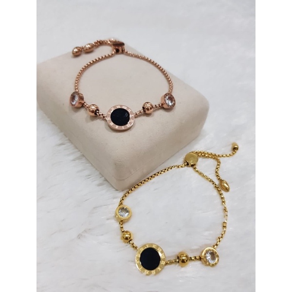 Gelang Serut Titanium Wanita / Gelang Serut Bvlgari / Gelang Serut LV / Gelang Serut Import Titanium