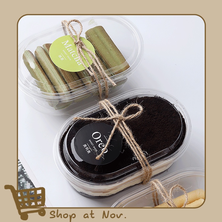 WADAH PET DESSERT BOX / CUP OVAL 470ML | PUDDING CUP | JELLY CUP | DESSERT BOX