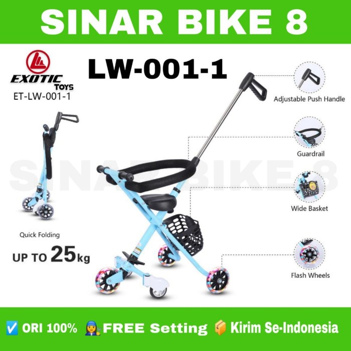 Stroller Exotic MAGIC STROLLER ET LW 001-1 RODA 5 Simple dan Mudah Dilipat