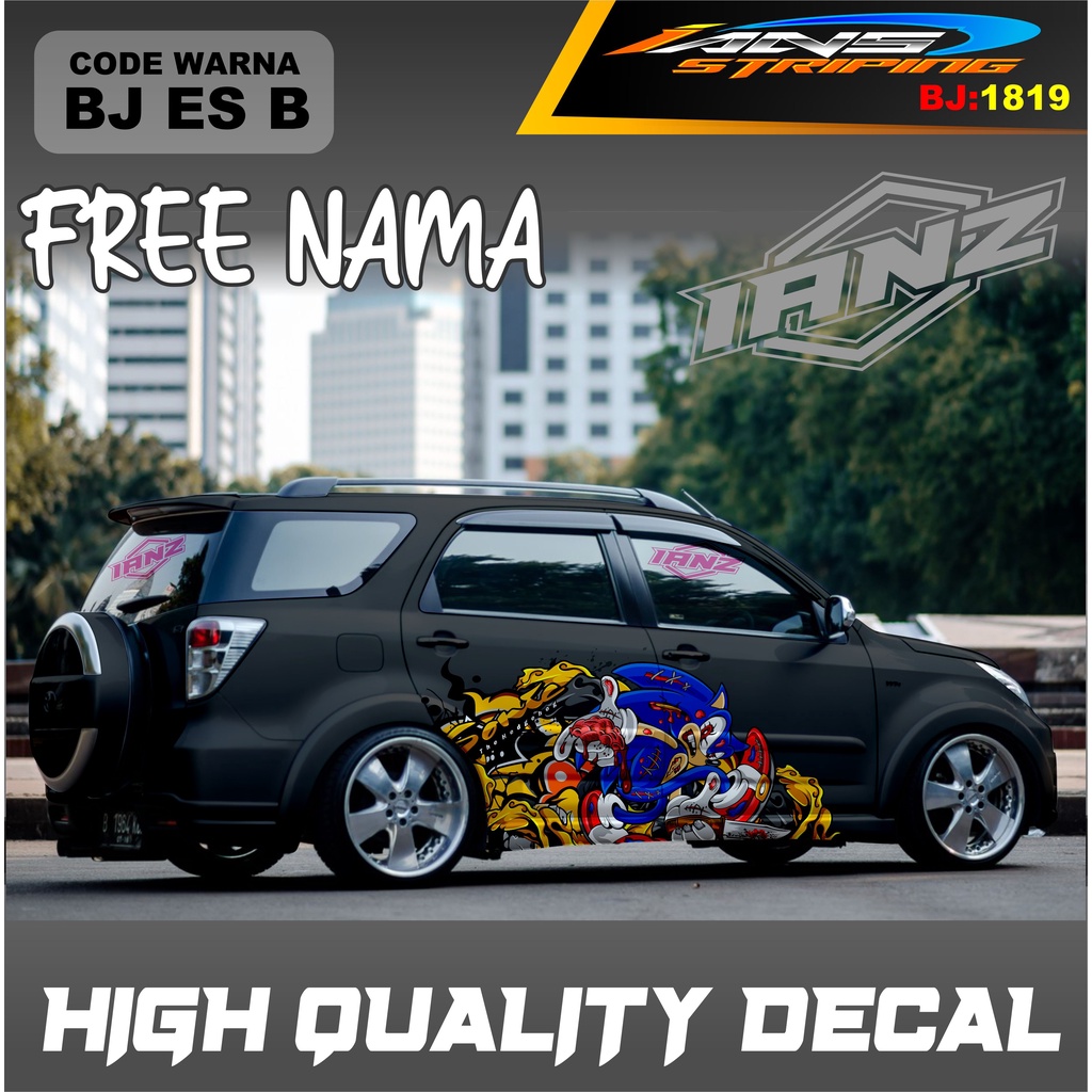 STICKER DECAL MOBIL TERIOS / STIKER MOBIL GRAND LIVINA / VARIASI STIKER MOBIL AVANZA / STIKER MOBIL XENIA / STIKER MOBIL