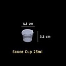 Sauce cup 25 ml, isi 50pcs