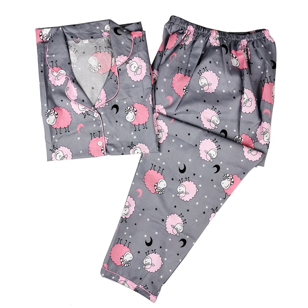 Baju Tidur Piyama Dewasa Setelan Jumbo Size  XXL LD 120-CPXL SHEEP GREY