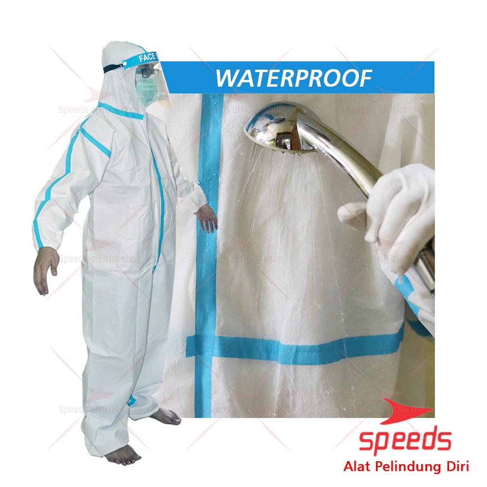 SPEEDS Baju APD / Baju Hazmat Cover Mask Bagi Tenaga Medis Untuk Corona