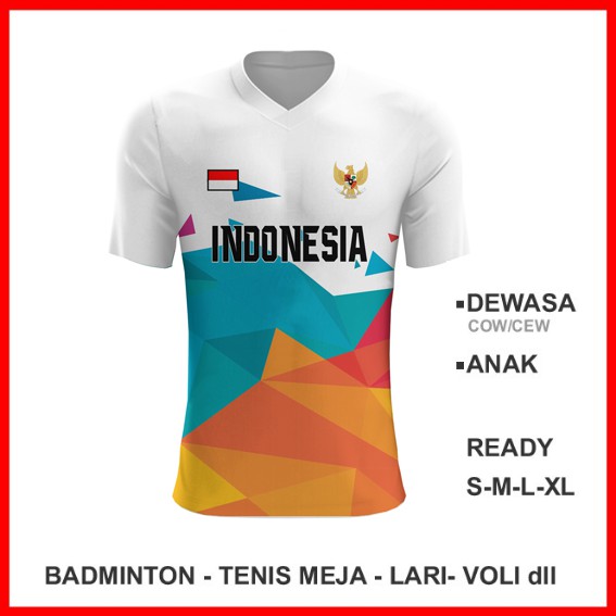 Baju Kaos Jersey Olahraga Badminton Pingpong Lari Volly 1931