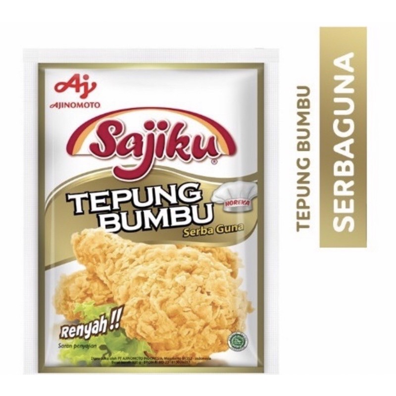 

Sajiku Tepung Bumbu Serba Guna Renyah 240gr/Tepung suap di pakai