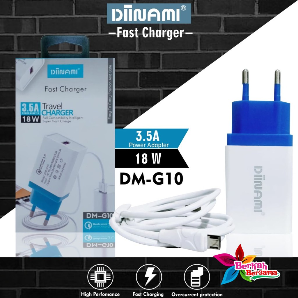 BM057 G10 Cashan charger DIINAMI 3Amper 18wat Micro usb Samsung oppo Vivo xiaomi realme Fast for all type BB3354