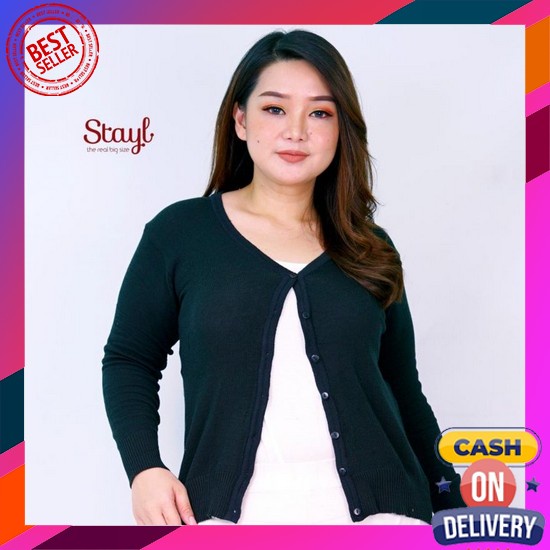 Cardigan Rajut Premium Branded Stayl - Cardigan Basic Rajut Benang Spandek | Kardigan Wanita Xl Pol