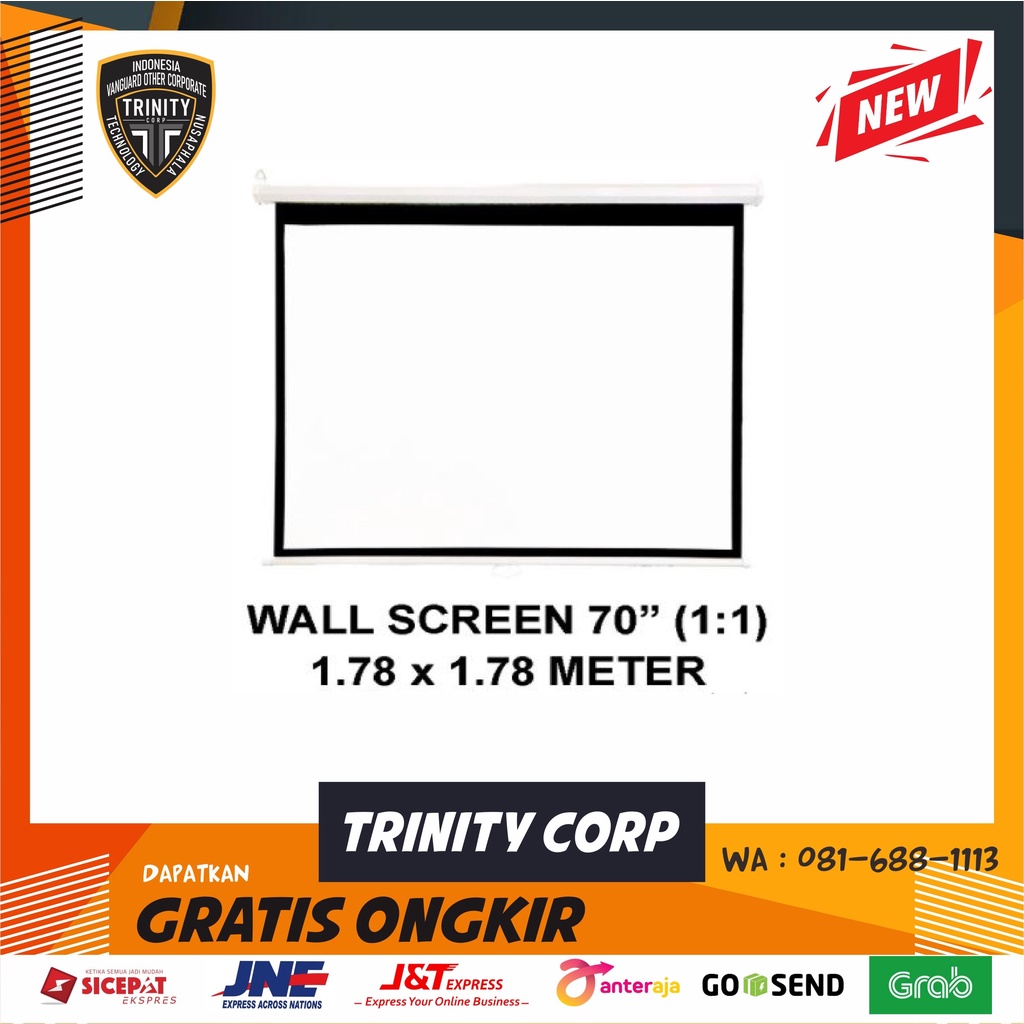 Jual Inforce Wall Screen Projector 70 1 1 Layar Proyektor Manual