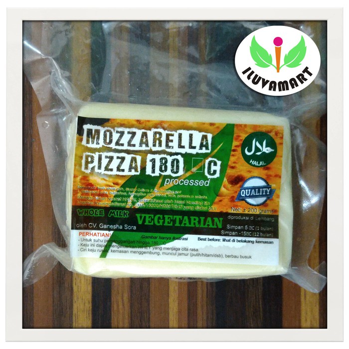 

TERBARU KEJU MOZARELLA / MOZZARELLA PIZZA 180 C VEGETARIAN MULUR KENYAL HALAL !!