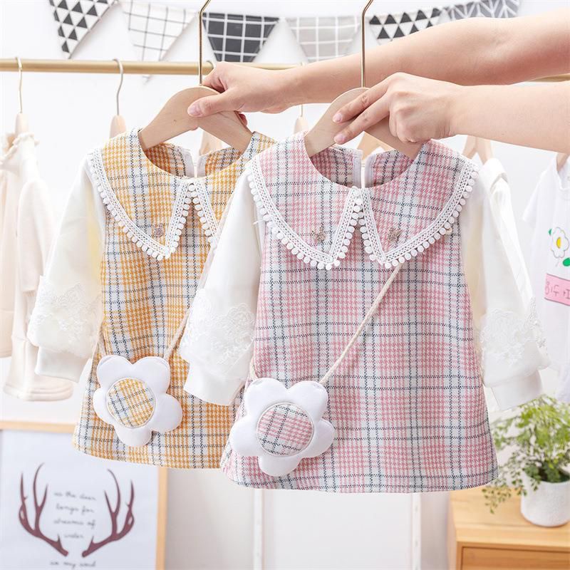 Dress korea import anak/Dress tweed import