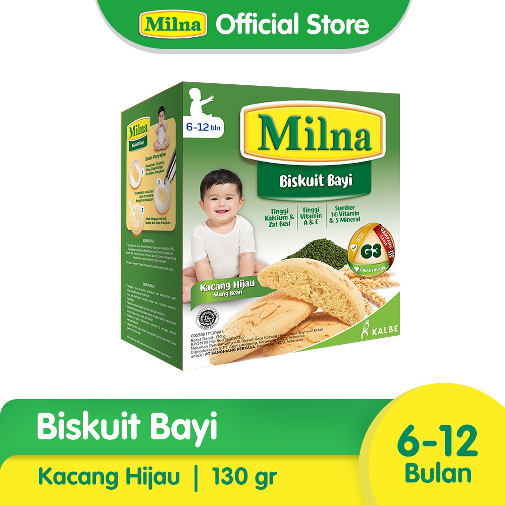 

Milna Biskuit Bayi Kacang Hijau 130gr