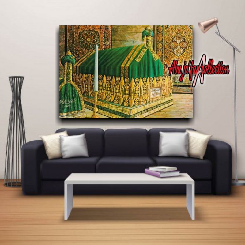 POSTER MAKAM ROSULULLAH|GAMBAR MAKAM NABI|HIASAN DINDING ISLAMI MURAH UKURAN JUMBO