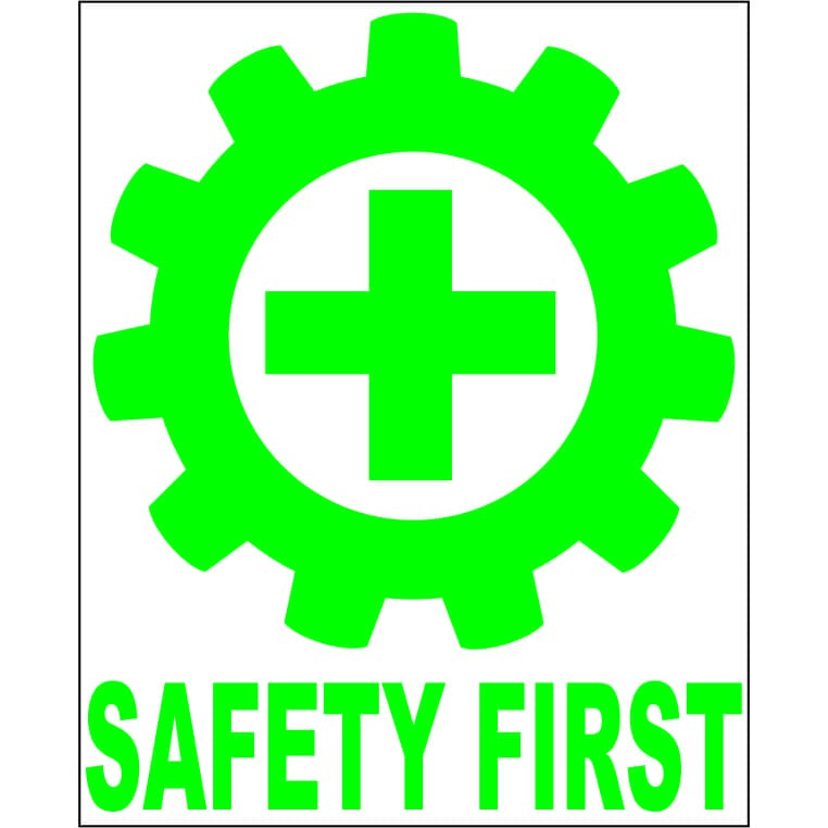 Sticker Cutting Logo Safety First K3