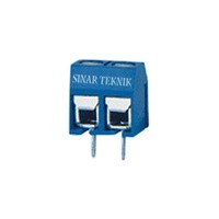 Terminal PCB Block Screw Konektor Connector 2 Pin Jarak aka Pitch 5mm Wire Cable Skrup Blue 2P