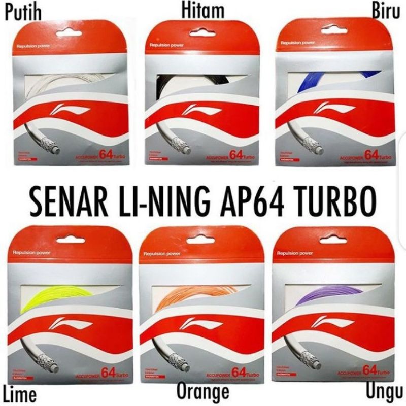 Senar Lining badminton / senar lining AP64 turbo
