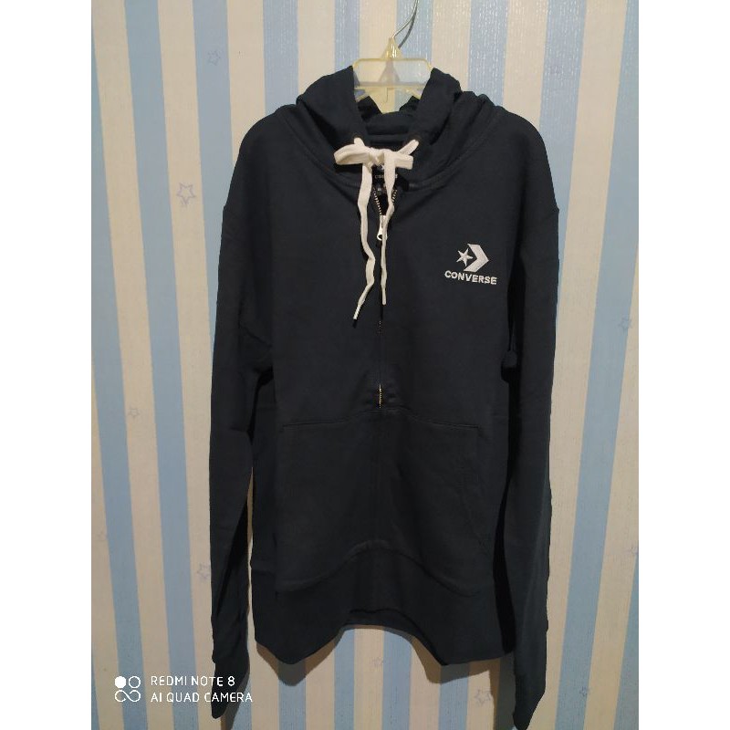 zip hoodie Converse Chevron black