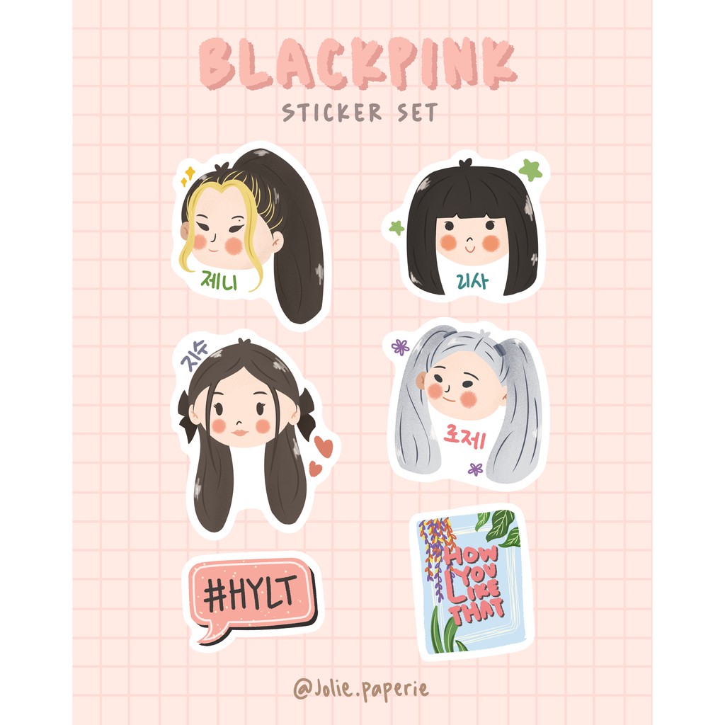 

BLACKPINK sticker set / art sticker / kpop sticker / sticker illustrasi