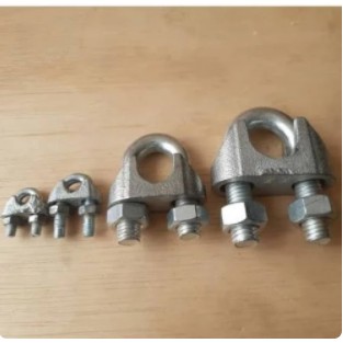 Klem Sling 10 mm 3/8" Inch Kabel Seling Kuku Macan Wire Rope Clip Clamp Tambang Galvanis