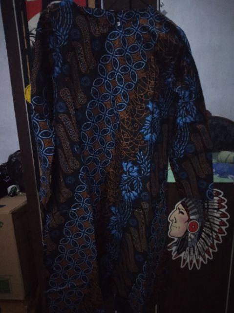 Murah Batik Tunic Motif Wayang Atasan Baju Wanita Seragam Pekalongan Alkhalis