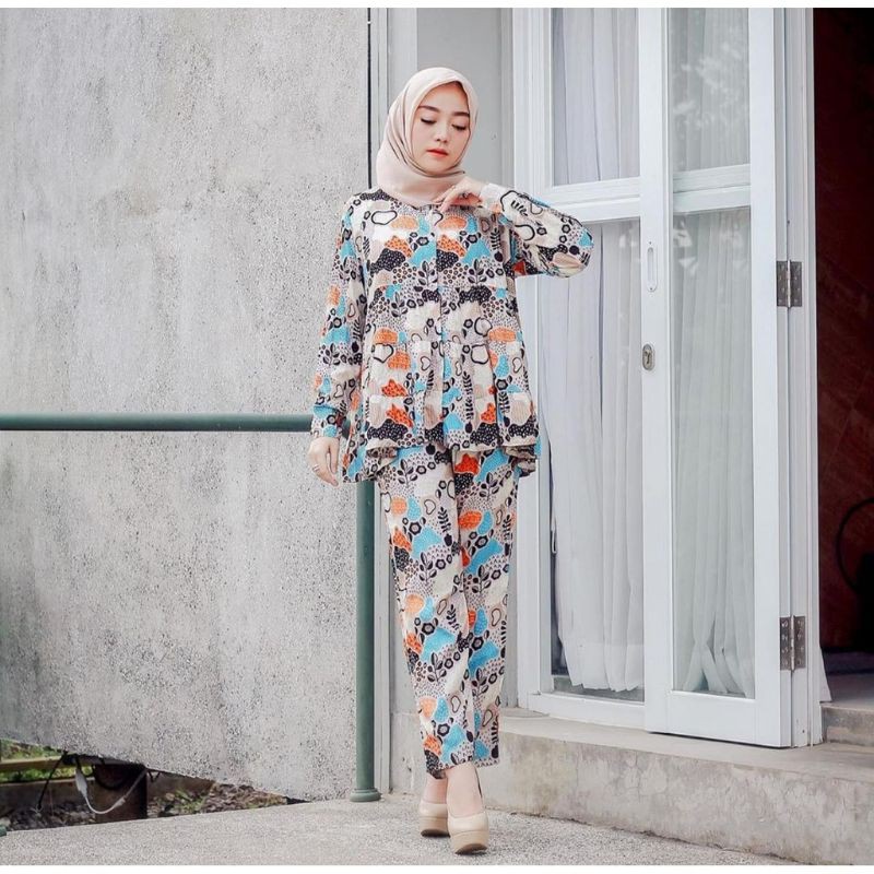 HANAVA SET | ONE SET | STELAN WANITA MOTIF