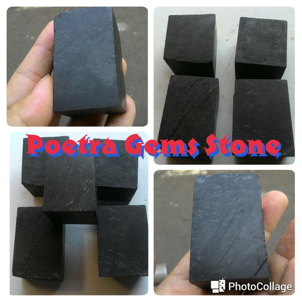 Black Jade Rough Hitam Pekat Nempel Magnet