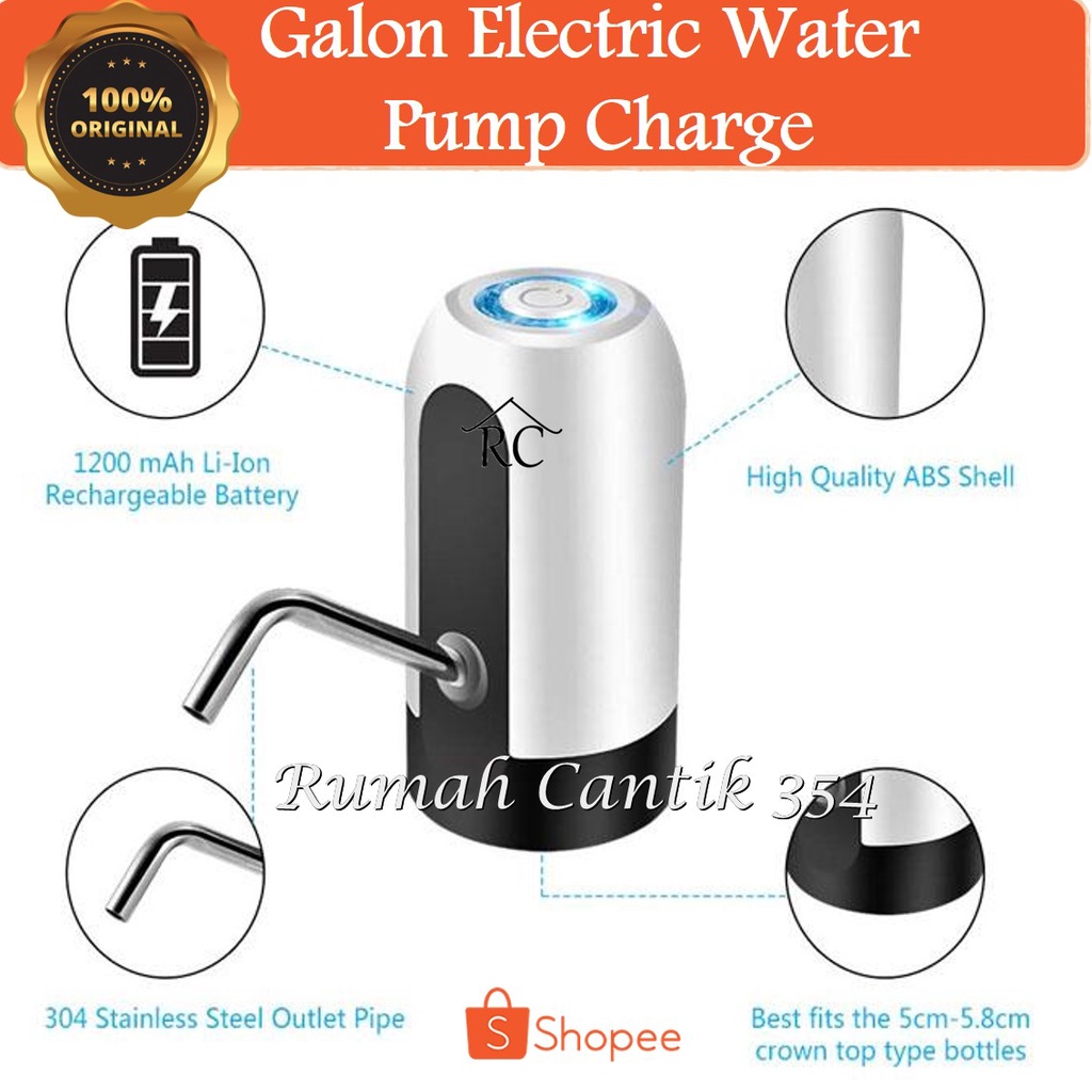 Electric Water Pump Recharge Rumah Cantik 354 Pompa Air Galon Automatic Water Dispenser