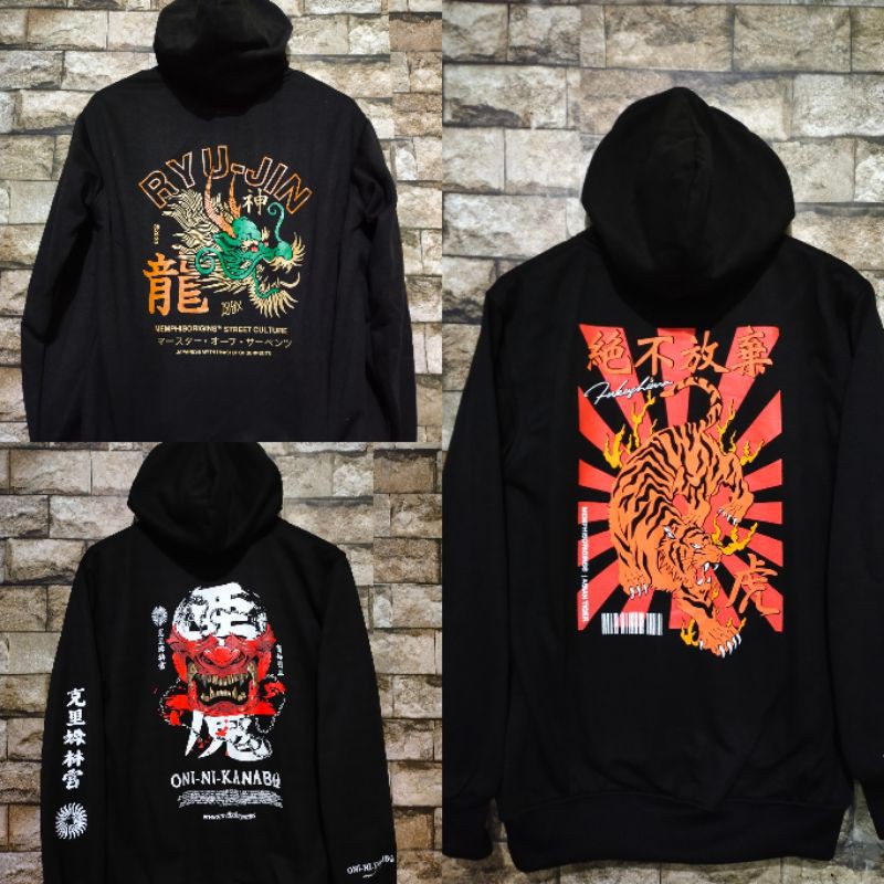 JAKET HOODIE SWEATER MEMPHIS ORIGINS / JAKET MOTIF JEPANG