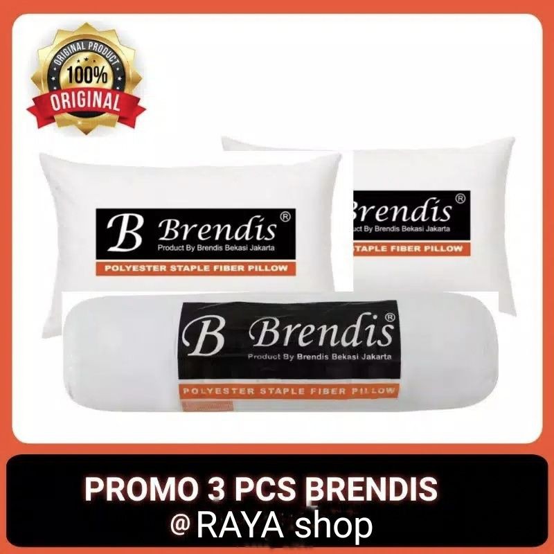 Brendis PAKET 2 Bantal 1 Guling(3 pics)