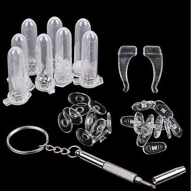 [New Item] Set Obeng Reparasi Kacamata Perlengkapan Kacamata Baut Sekrup Mur Nose Pad Earhook Nosepad Silicon