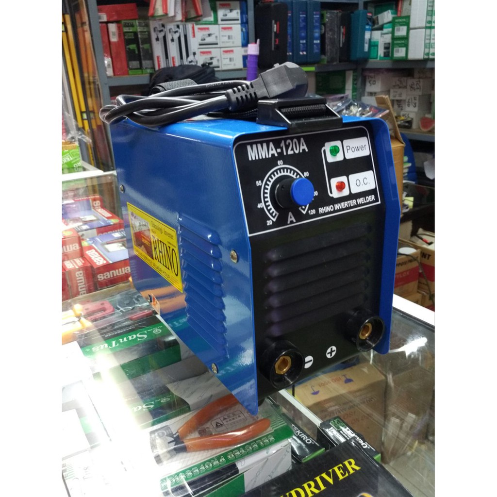 Mesin Las Listrik Rhino MMA 120A 450 Watt Travo Las Inverter ARC Untuk Kawat Las Electrode