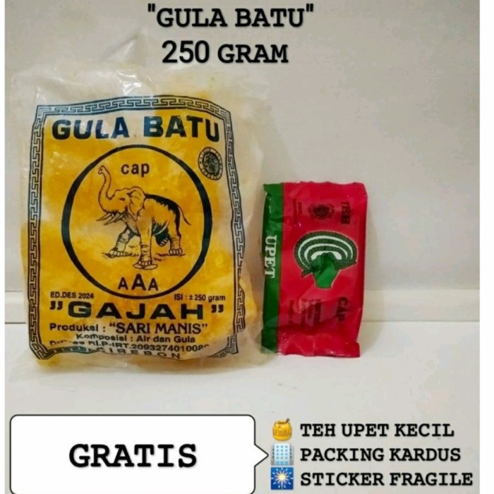 

PROMO Gula Batu Madu - CAP GAJAH - Khas Cirebon 250 Gram GRATIS TEH