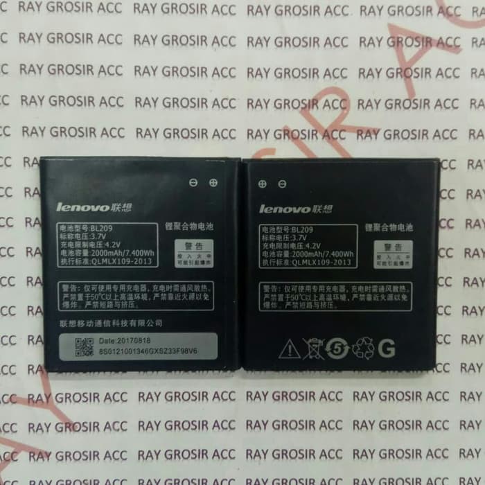 Baterai Original Lenovo BL209 BL 209 A820 A706 A516 A630E A398